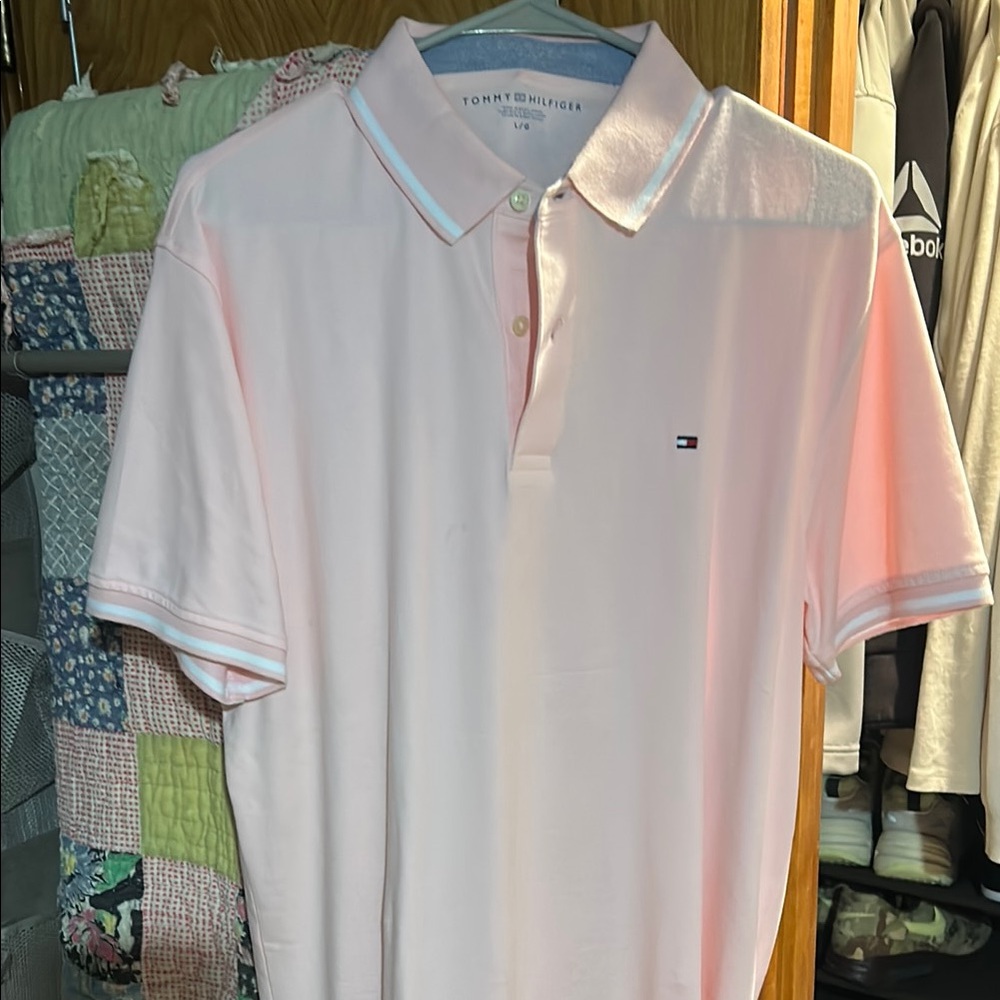 Tommy Hilfiger Pink Polo Shirt Classic Style